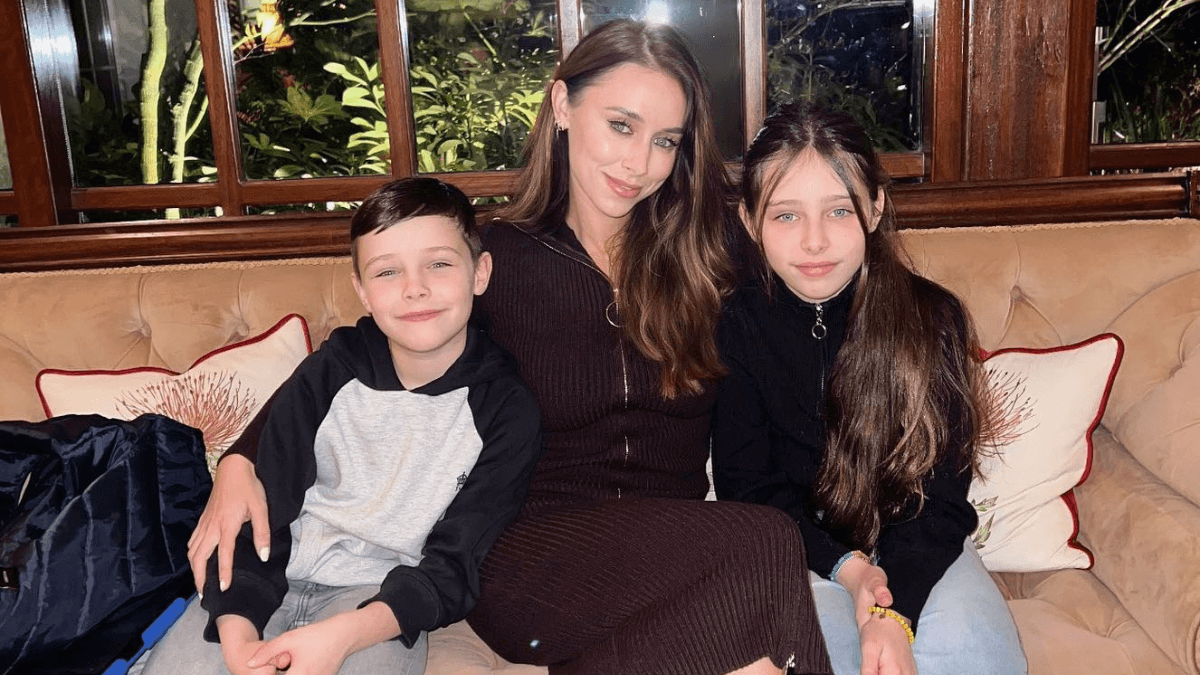 Una Healy with her daughter Aoife and son Tadhg